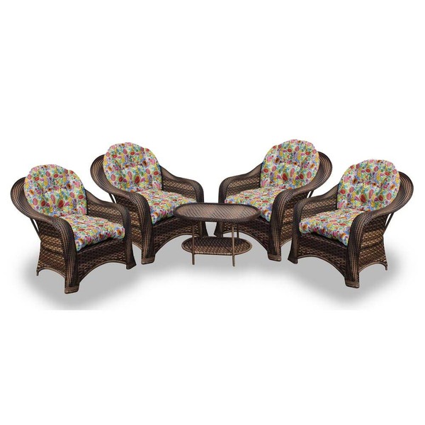 Conjunto De Poltronas Fibra Sintética Janaína - 4 Poltronas +