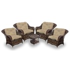 Conjunto De Poltronas Fibra Sintética Marco - 4 Poltronas + 1