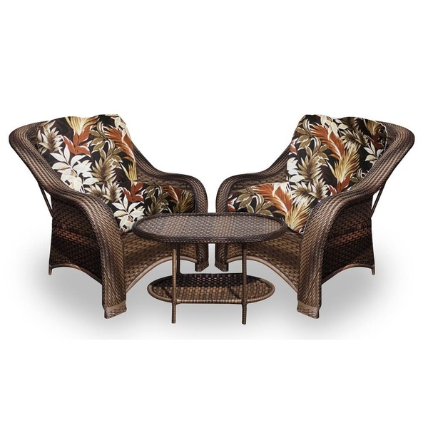 Conjunto De Poltronas Fibra Sintética Melo - 2 Poltronas + 1