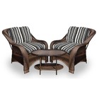 Conjunto De Poltronas Fibra Sintética Melo - 2 Poltronas + 1