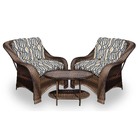 Conjunto De Poltronas Fibra Sintética Melo - 2 Poltronas + 1