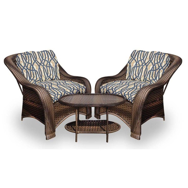 Conjunto De Poltronas Fibra Sintética Melo - 2 Poltronas + 1