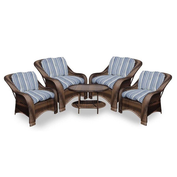 Conjunto De Poltronas Fibra Sintética Melo - 4 Poltronas + 1