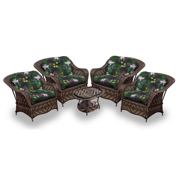 Conjunto De Poltronas Fibra Sintética Naja - 4 Poltronas + 1