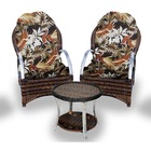 Conjunto De Poltronas Fibra Sintética Pequim Alumínio - 2 Pol