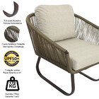 Conjunto De Poltronas, Namoradeira E Mesa Milão Em Alumínio C