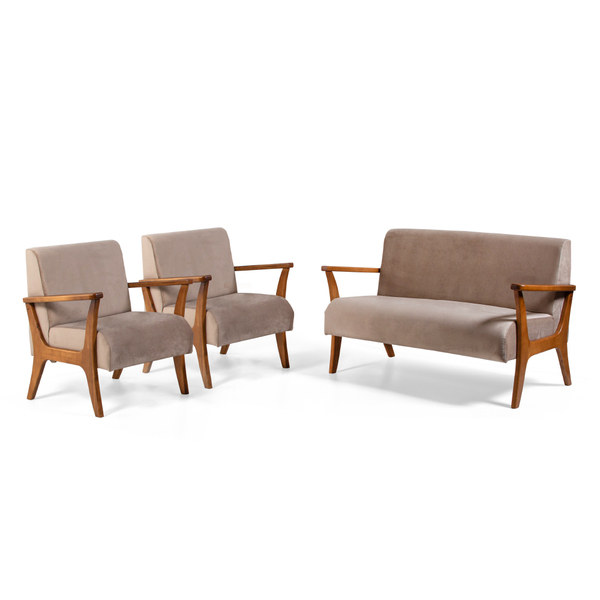 Conjunto De Poltronas Para Varanda Cléo Marrom Claro – Straub