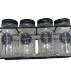 Conjunto De Porta Temperos Com Suporte De Aço Preto