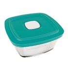 Conjunto De Pote De Vidro Marinex Facilita Com Tampa Plástica