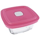 Conjunto De Pote De Vidro Marinex Facilita Com Tampa Plástica