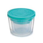 Conjunto De Pote Redondo Com Tampa Plástico 3 Peças P M G