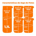 Conjunto De Potes 5 Peças Jgti038-casambiente - Vermelho