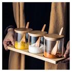 Conjunto De Potes Borossilicato Com Tampa Em Bambu Mimo Style