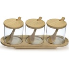 Conjunto De Potes Borossilicato Com Tampa Em Bambu Mimo Style