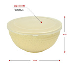 Conjunto De Potes Bowls Fibra Bambu E Pp Com Tampa 3 Peças