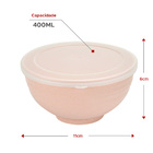 Conjunto De Potes Bowls Fibra Bambu E Pp Com Tampa 3 Peças