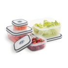 Conjunto de Potes Plástico Branco e Cinza Retangular 4 Unidades Electrolux