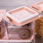 Conjunto De Potes De Plástico Herméticos Com Travas Cristal 3