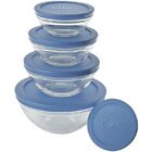 Conjunto De Potes De Vidro Com Tampa 5 Peças - Euro Home - Az