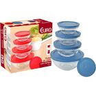 Conjunto De Potes De Vidro Com Tampa 5 Peças - Euro Home - Az