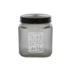 Conjunto De Potes De Vidro Com Tampa Bon Appetit Preto 1l 2 P