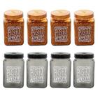 Conjunto De Potes De Vidro Com Tampa Bon Appetit Preto E Bron