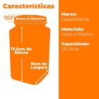 Conjunto De Potes De Vidro Com Tampa Bon Appetit Preto E Bron