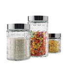 Conjunto de Potes de Vidro com Tampa VDR1952-3 - Euro