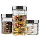 Conjunto de Potes de Vidro com Tampa VDR1990-3 - Euro