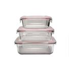 Conjunto De Potes De Vidro Hermético 3pçs - Jgti004