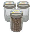 Conjunto De Potes De Vidro Hermético Cook With Love 1,4l 3 Pe