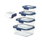 Conjunto De Potes De Vidro Hermético Retangular - Bomba Elétr