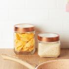 Conjunto De Potes De Vidro Lyor Gastro 800ml 4 Porta Mantimen