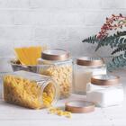 Conjunto De Potes De Vidro Lyor Gastro 800ml 4 Porta Mantimen