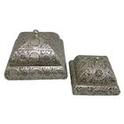 Conjunto De Potes Decorativos De Metal 2 Pcsg 21 5 Cm X 18cm