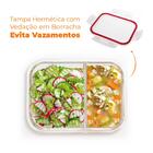 Conjunto De Potes Herméticos De Vidro Com Divisória Refratári