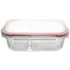 Conjunto De Potes Herméticos De Vidro Com Divisória Refratári