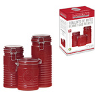Conjunto De Potes Herméticos De Vidro Velvety Com Trava Verme