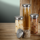 Conjunto de Potes de Vidro Translúcido e Inox Electrolux