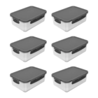 Conjunto De Potes Organizadores De Geladeira Click Retangular