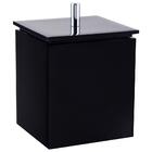 Conjunto De Potes Para Banheiro - Quadrado Preto