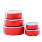 Conjunto De Potes Vasilhas De Inox Cozinha E Geladeira Com Ta