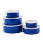 Conjunto De Potes Vasilhas De Inox Cozinha E Geladeira Com Ta