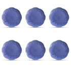 Conjunto De Pratos Cerâmica Sobremesa Chamonix 6pcs Cj7