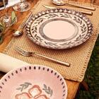 Conjunto De Pratos De Porcelana Rasos Unni Alba 26cm 6 Peças