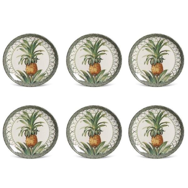 Conjunto De Pratos De Sobremesa 06 Peças Coup Pineapple Green