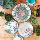 Conjunto De Pratos De Sobremesas 6 Peças 19cm Bothanica - Oxf