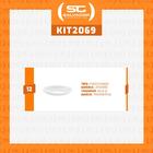 Conjunto De Pratos Fundo Leonora 12 Peças Em Porcelana Branca