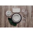 Conjunto De Pratos Fundos 06 Peças Mármore Cinza Schmidt