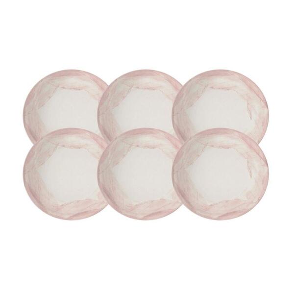 Conjunto De Pratos Fundos 06 Peças Rosé Tramontina